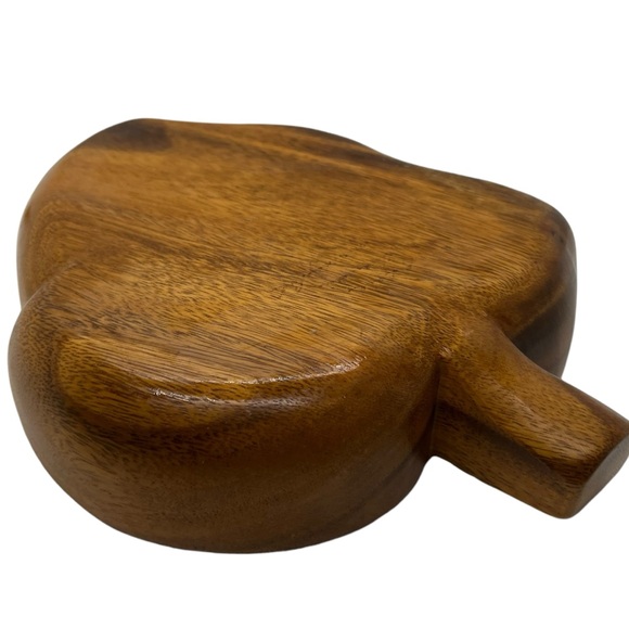 Midcentury Modern Vintage Tiki Blair Hawaii Monkeypod Wood Leaf Divided Tray - Picture 11 of 11